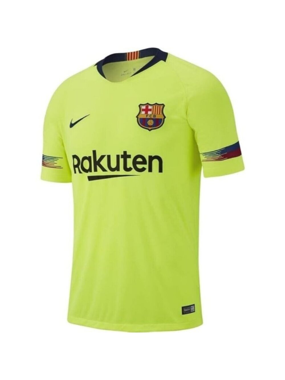 2018-2019 Barcelona Football Club Away Jersey Shirt Small Soccer Neon Nike